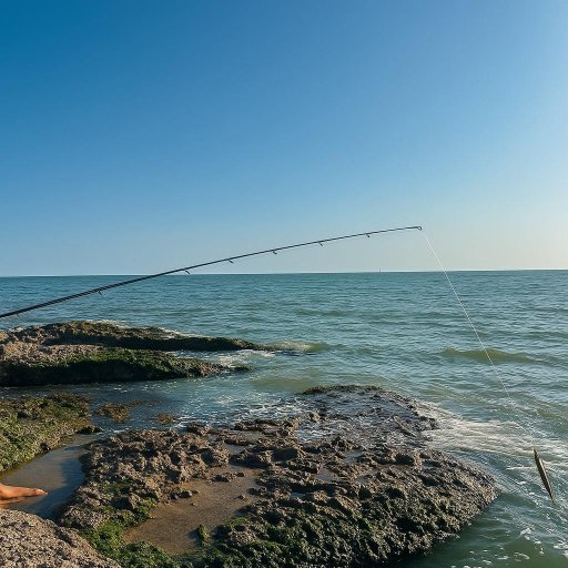 canne à pêche du bord
